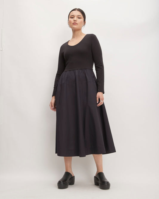 The Long-Sleeve Riviera Dress | Black