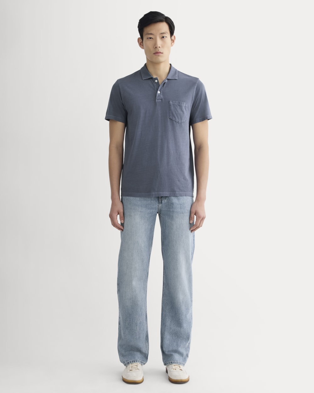 The Essential Organic Garment-Dyed Polo | Navy