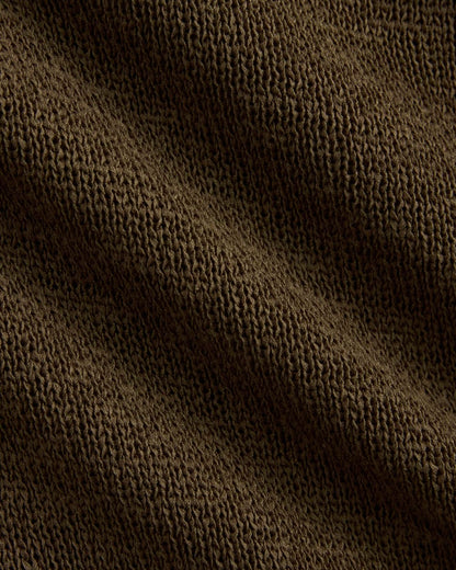 Wide-Neck Crew Sweater in Tape Yarn | Beech