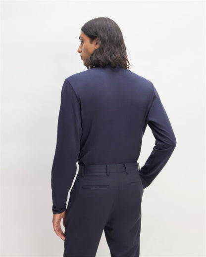 The Organic Cotton Long-Sleeve Turtleneck | Deep Navy