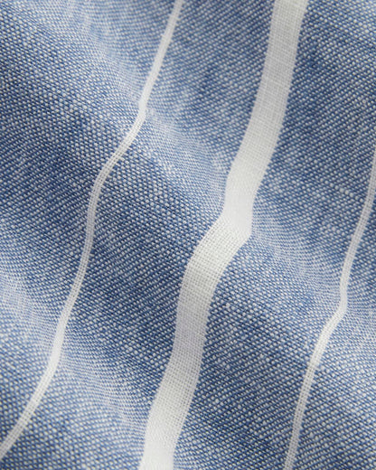 The Linen Easy Short | Dutch Blue / Bone