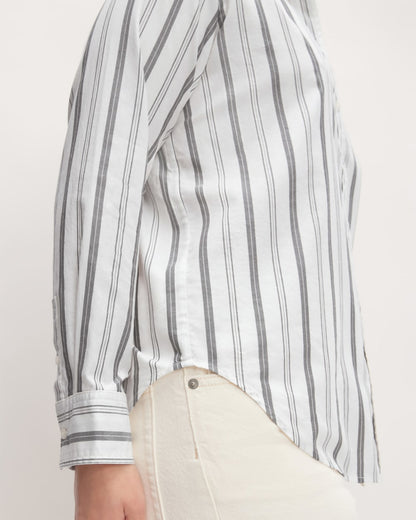 The Must-Have Shirt in Silky Cotton | Bone / Black