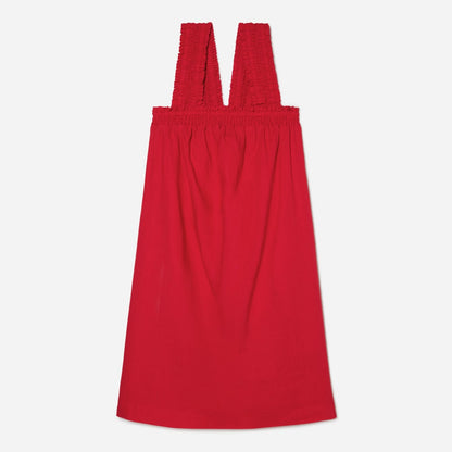 The Smocked Linen Dress | Goji Berry