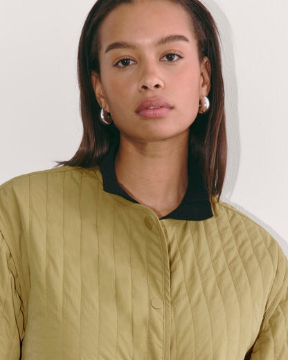The Midi Quilted Liner | Fennel Seed