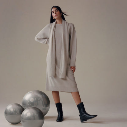 The Cashmere Scarf | Light Heather Grey