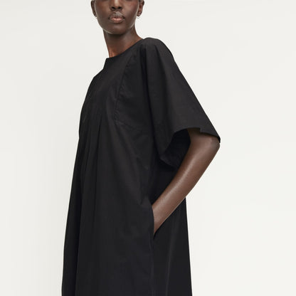 The Poplin Caftan Dress | Black