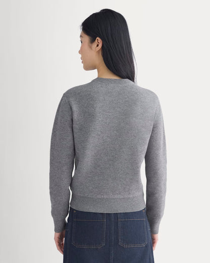 Double Knit Crew in Cotton Merino | Mid Grey/Graphite
