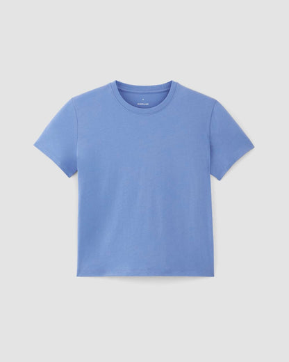 The Box-Cut Tee in Essential Cotton | Blue Opal | No Pocket