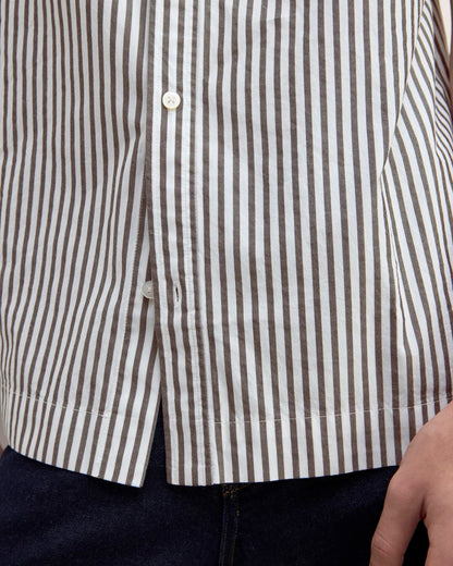 The Supima® Short-Sleeve Poplin Shirt | Optic White / Black