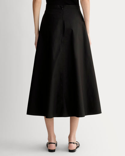 The Midi Skirt in Ultrasoft Cotton | Black