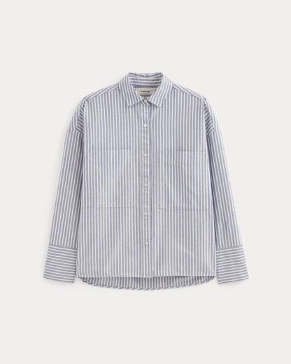 The Boxy Oxford | Bone / Mazarine Blue