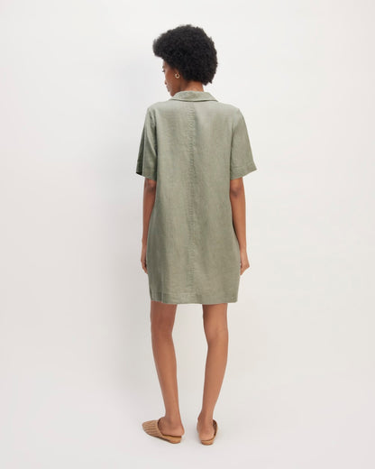 The Shirtdress in Linen | Sage Green