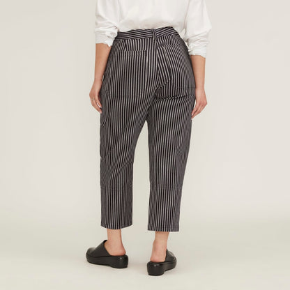 The Utility Barrel Pant | Black / Bone | Regular
