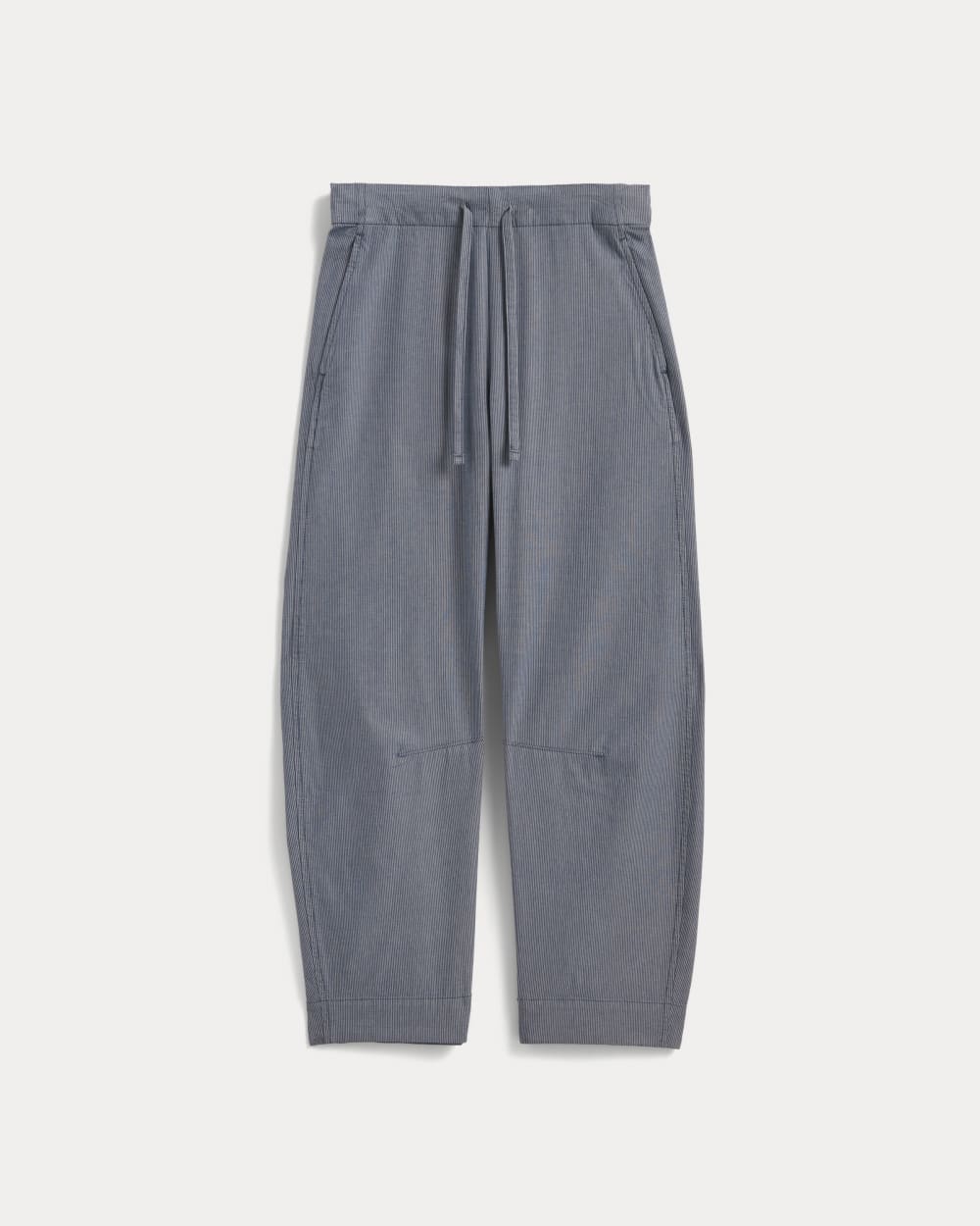 The Easy Barrel Pant | Dark Denim Pinstripe