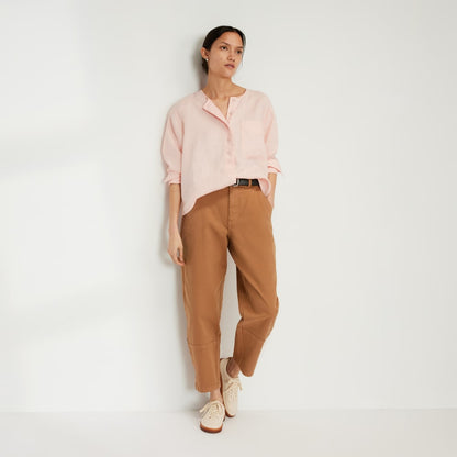 The Linen Popover Shirt | Petal Pink