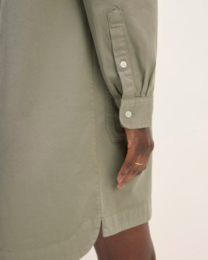 The Long-Sleeve Utility Mini Dress | Sage Green