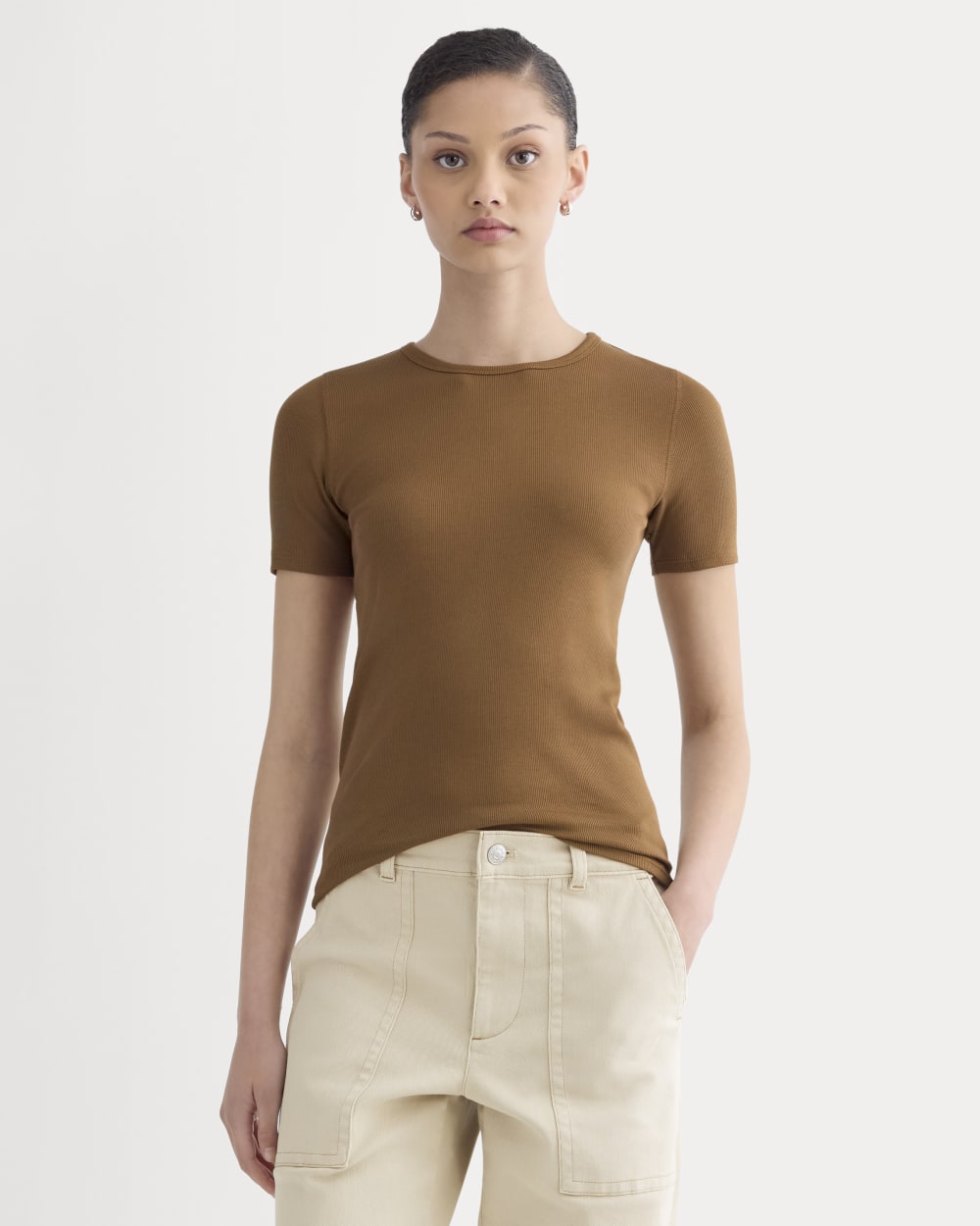 The Luxe Rib Crew | Toffee