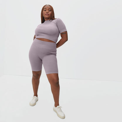 The Seamless Bike Short | Dusty Lavender