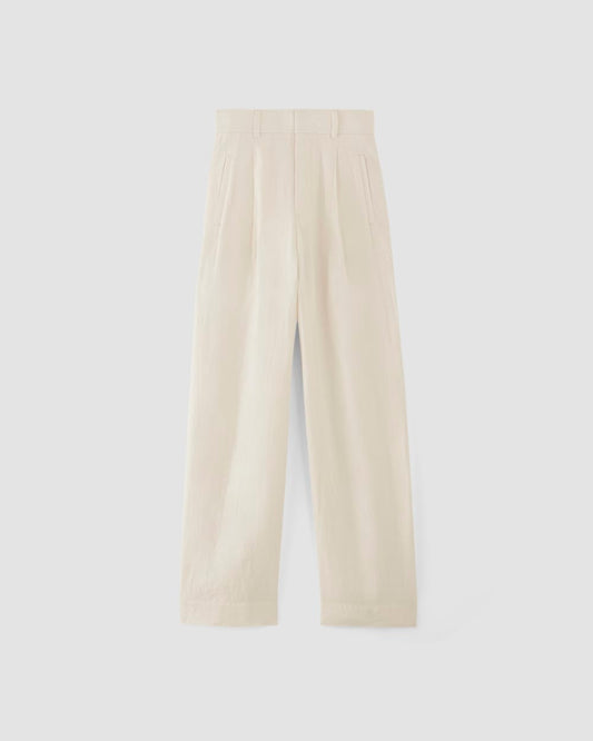 The Linen Way-High® Drape Pant  | Bone
