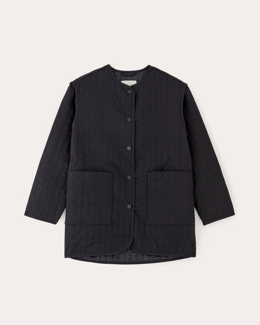 The Midi Quilted Liner | Black