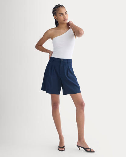 Tailored A-Line Short | Navy