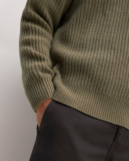 The Felted Merino Half-Zip Sweater | Kalamata