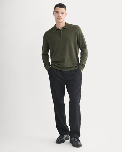 Ultrasoft Polo Sweater | Heather Beech