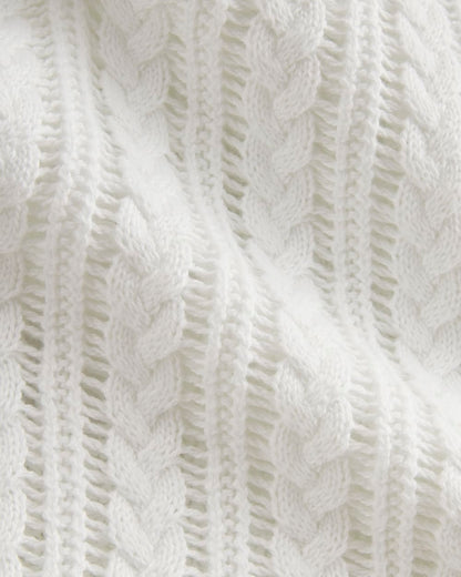 The Mesh Cable Vest in Everyday Cotton | White