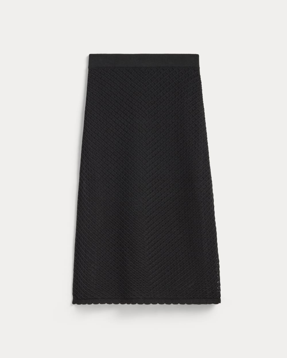 The Lace Knit Skirt | Black