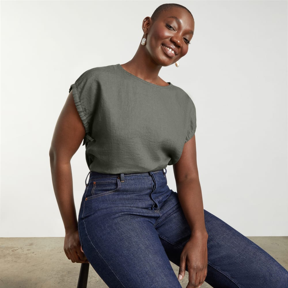 The Drawstring Tunic | Pewter Green