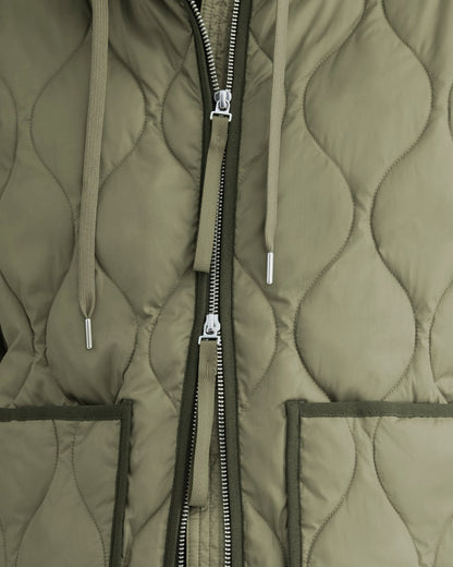 ReNew Quilted Hooded Liner | Lichen Green