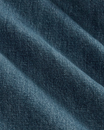 The High Rise Pleated Jean | Mid Indigo