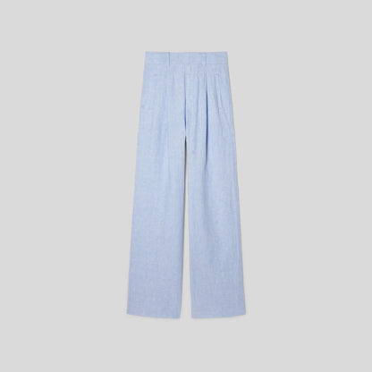 The Linen Way-High® Drape Pant  | Light Blue