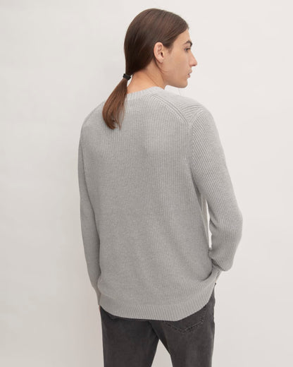 The No-Sweat Ribbed Crew |  Heathered Grey