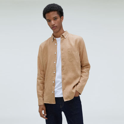 The Classic Shirt in Linen | Iced Coffee