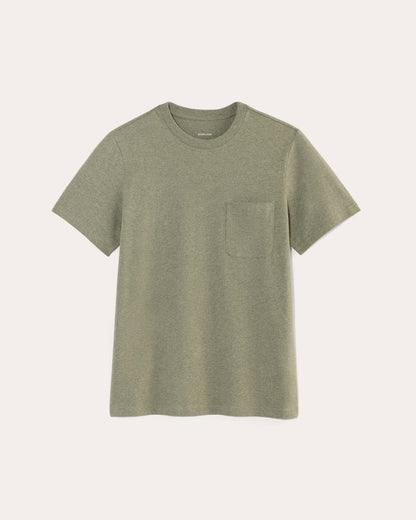 The Premium-Weight Pocket Tee | Uniform | Heather Sage Green