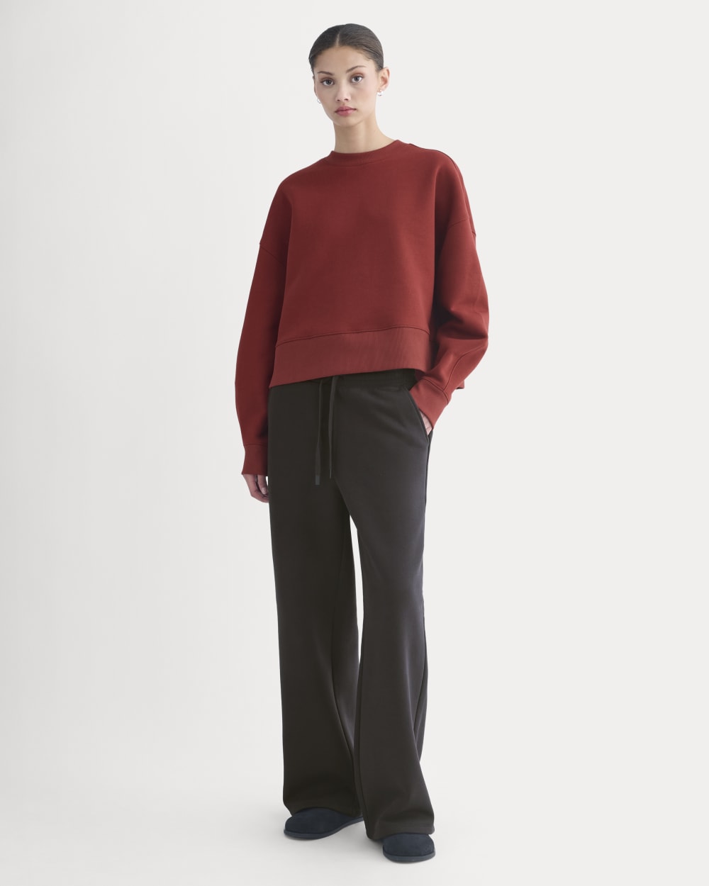 Luxe Fleece Sweatshirt | Merlot