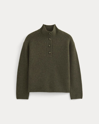 The Cocoon Henley in Wool Cashmere | Heather Beech