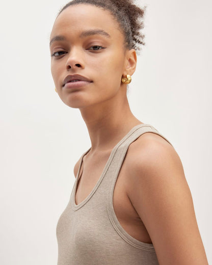 The Luxe Rib Tank | Heathered Tan