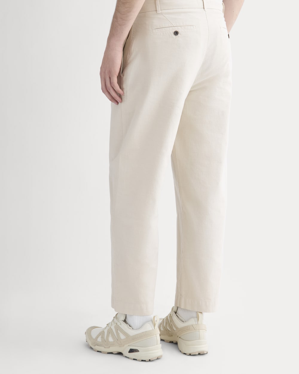 Cropped Slub Trouser | Peyote