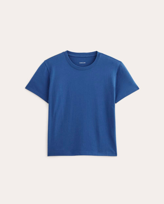 The Box-Cut Tee in Essential Cotton | Bright Cobalt | No Pocket