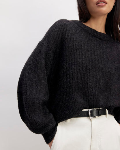 The Cocoon Crew in Alpaca | Heathered Black