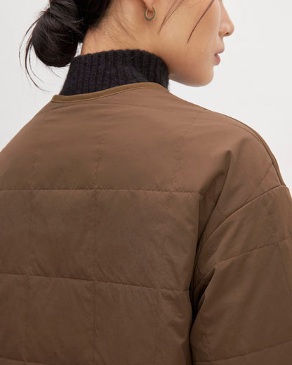The ReNew Quilted Long Liner | Cocoa