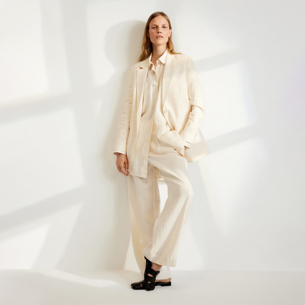 The Oversized Blazer in Linen | Canvas