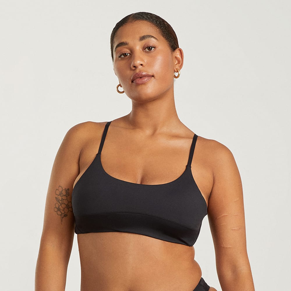 The Scoop-Neck Bikini Top | Black