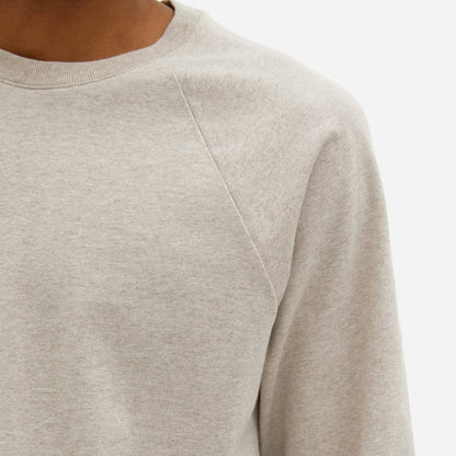 The Premium-Weight Long-Sleeve Crew | Uniform | Heather Oatmeal