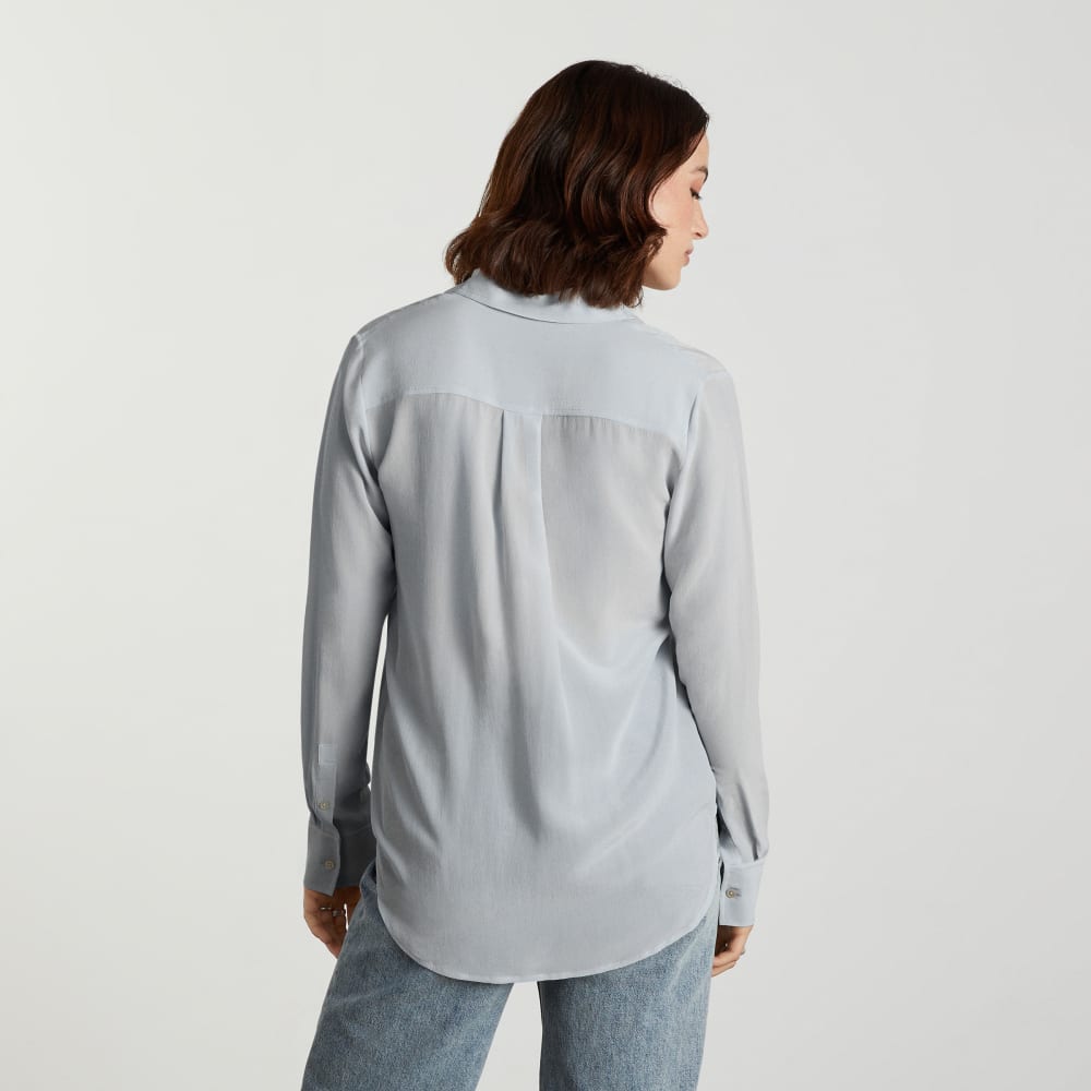 The Must-Have Shirt in Washable Silk | Sky