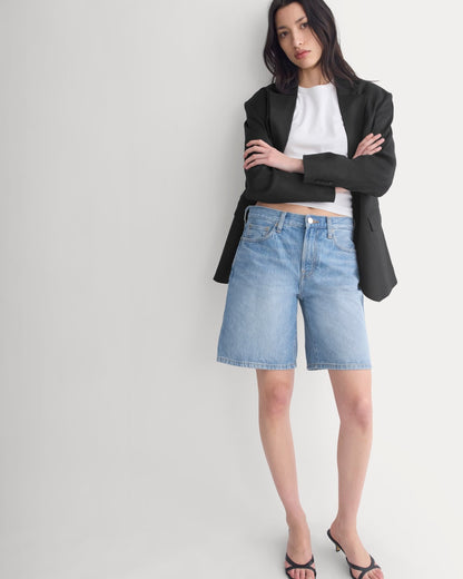 Loose Jean Short | Light Wash