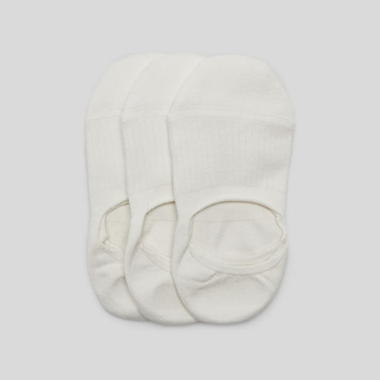 The Organic Cotton No-Show Sock 3-Pack | White