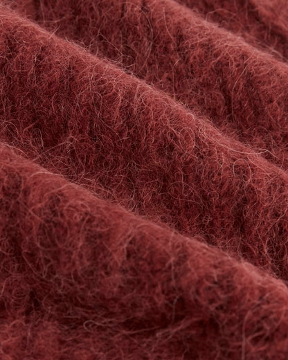 Plush Alpaca Beanie | Merlot